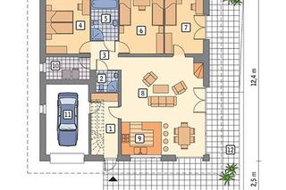 Czterolistna koniczyna wariant XIX - rzut parteru