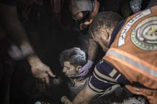 Konflikt w strefie Gazy. Atak Izraela w Khan Younis