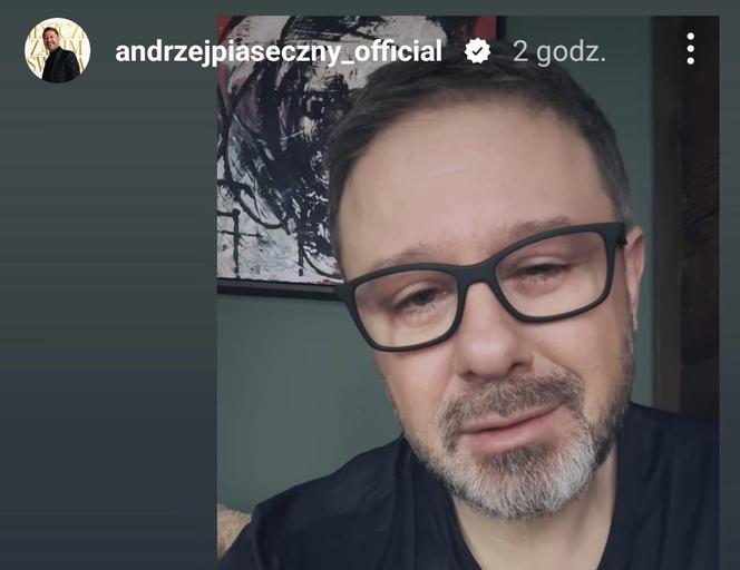 Andrzej Piaseczny zdjął opatrunek z oczu