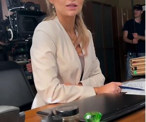 Na dobre i na złe nowy sezon. Agata Woźnicka (Emilia Komarnicka) na planie