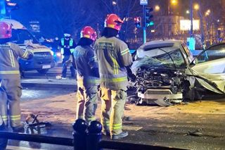 Wypadek w centrum Zabrza. Zderzyły się dwa samochody