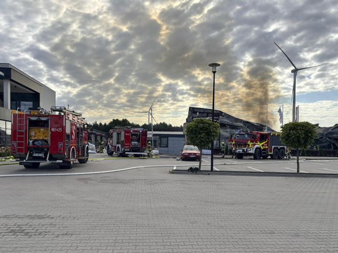 Pożar hali pod Kępnem