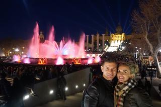 Marcin Siegieńczuk z żoną w Barcelonie
