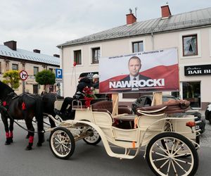Karol Nawrocki na zorganizowanej przez telewizję Republika debacie przedwyborczej w Końskich
