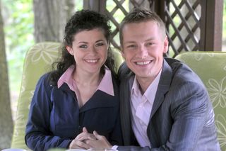 Tuż przed ceremonią aktorka zapozowała z Marcinem Mroczkiem