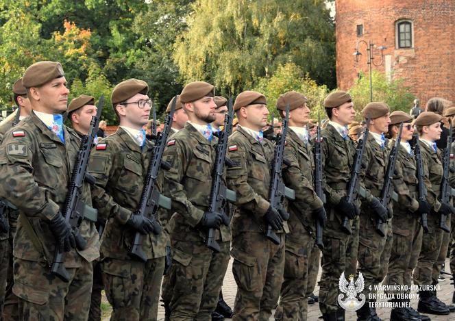 Przysięga nowych terytorialsów w Braniewie