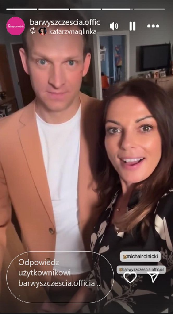 Barwy szczęścia. Łukasz (Michał Rolnicki), Kasia (Katarzyna Glinka)