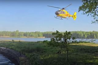 Tychy: Nieudany skok na główkę obywatela Ukrainy. Do szpitala zabrał go śmigłowiec