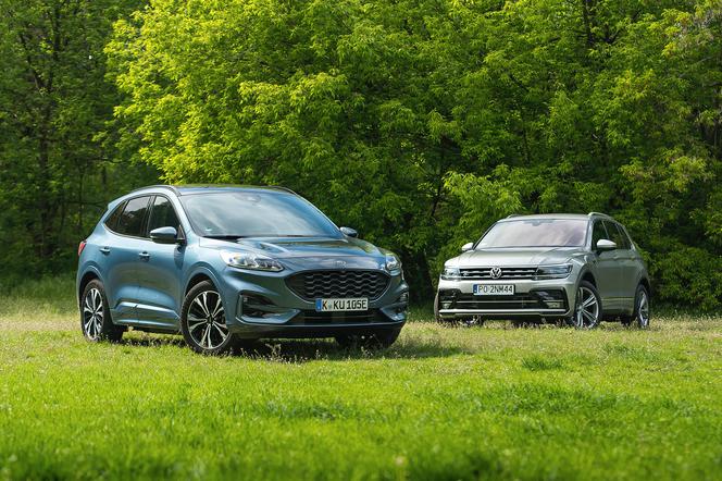 Ford Kuga 2.5 PHEV vs. Volkswagen Tiguan 2.0 TSI - PORÓWNANIE, OPINIA, TEST. Nowość kontra doświadczenie