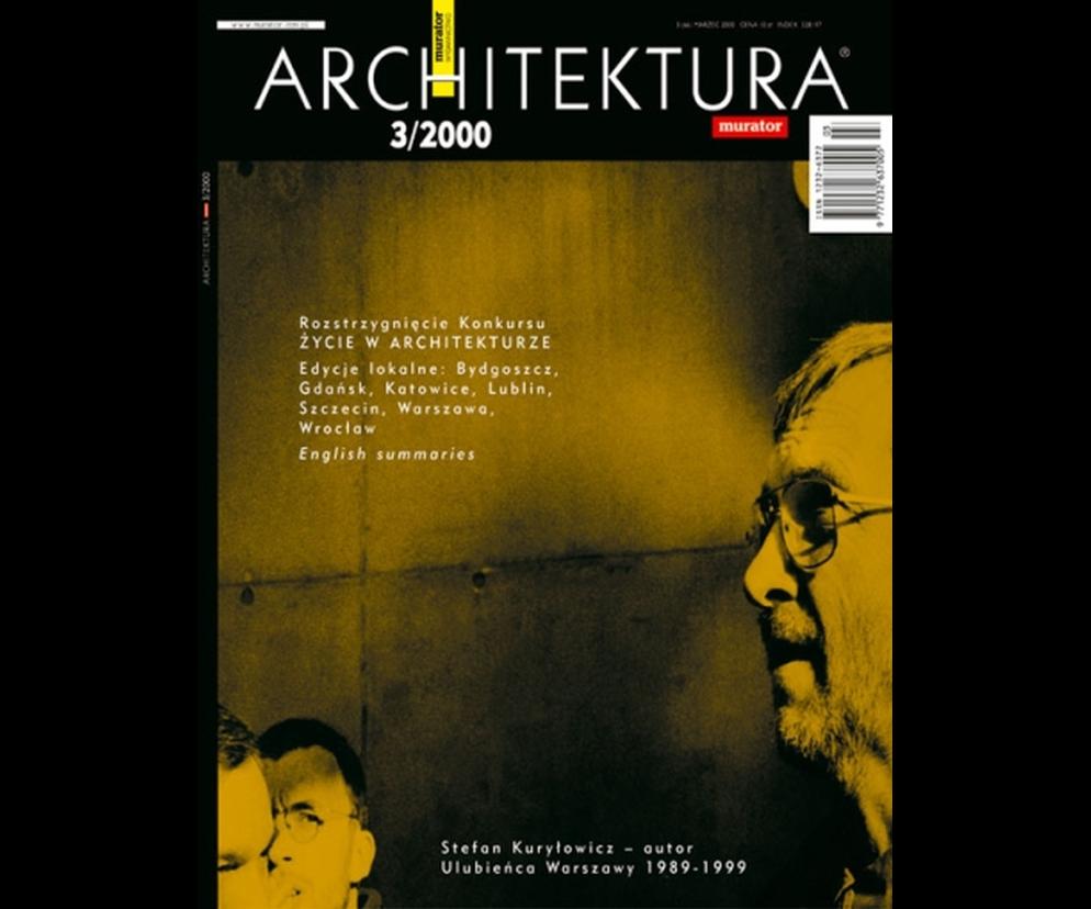 Okładka Miesięcznik Architektura 03/2000