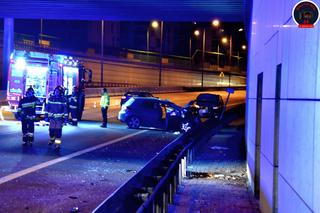 Poważny wypadek na S8. Zderzenie trzech aut osobowych i ciężarówki. 5 osób rannych!