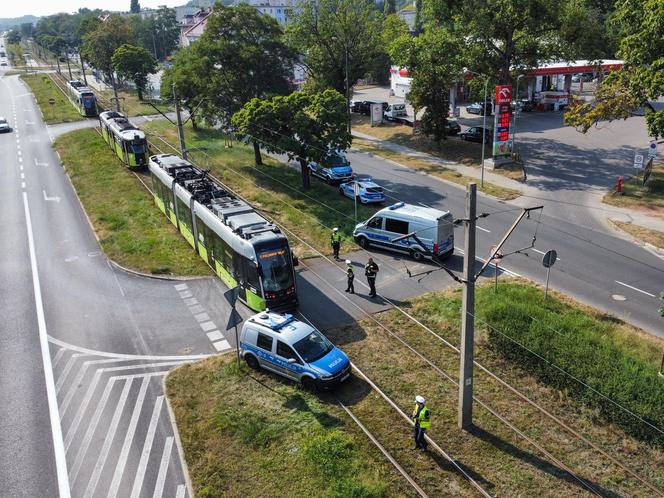 Wypadek radiowozu i tramwaju. Policjanci z Gorzowa w szpitalu