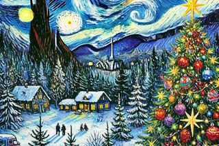 Kartki na święta Bożego Narodzenia z choinką