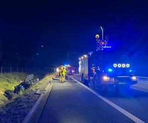 Groźny wypadek na A4 koło Tarnowa w piątek nad ranem 12.07.2024r.