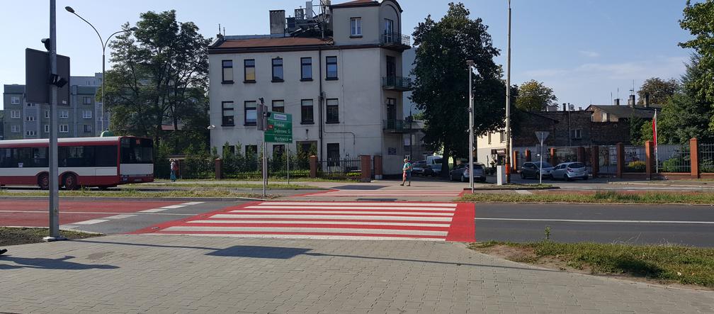 Aktywne przejście dla pieszych w Sosnowcu