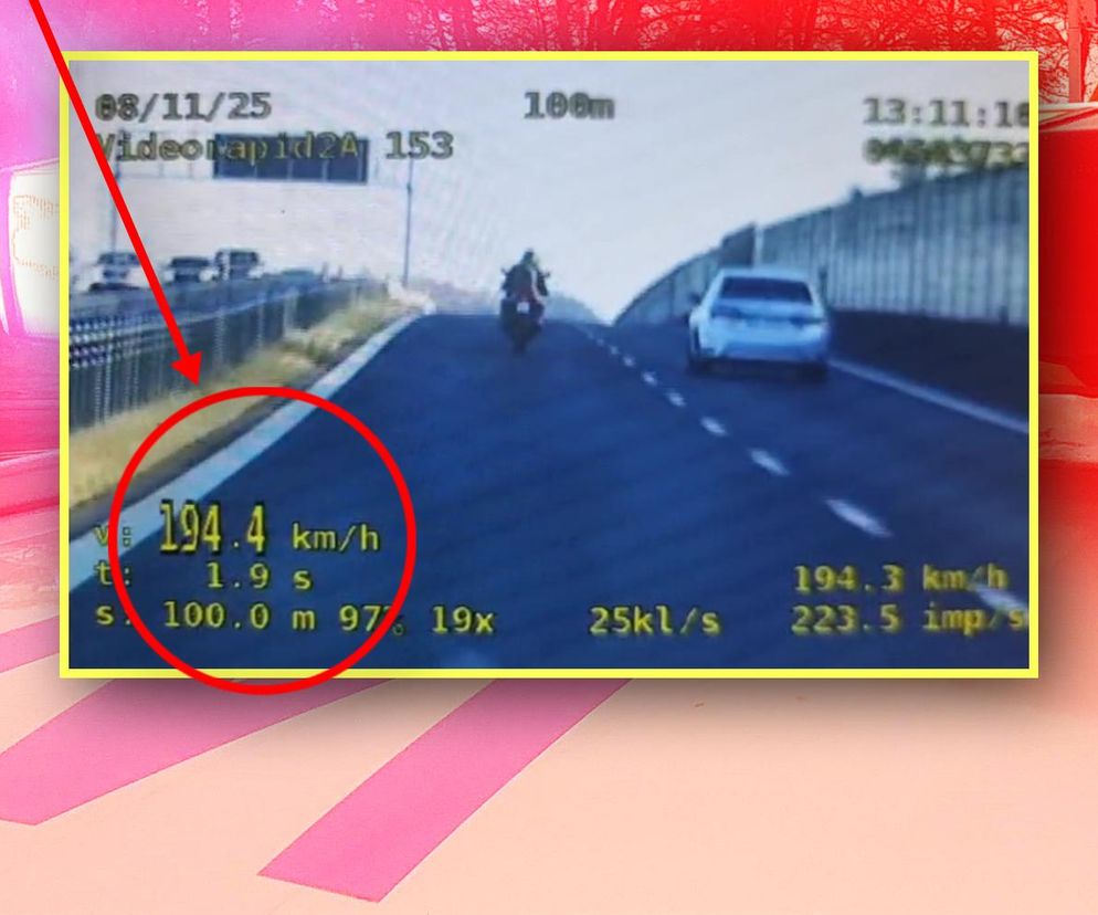 Motocyklista dał pokaz skrajnej głupoty. Droga to nie tor wyścigowy