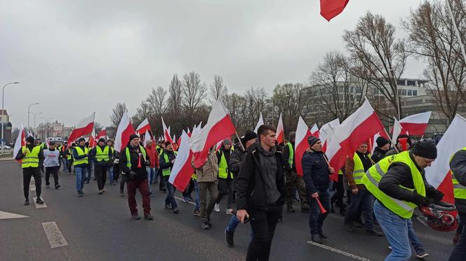 Protest rolników w woj. lubelskim. Rolnicy w Lublinie rozpoczęli przemarsz. Mamy zdjęcia!