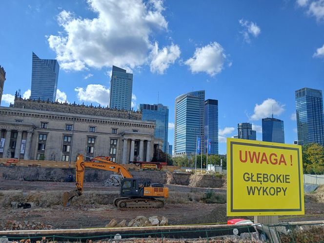 Budowa podziemi teatru TR Warszawa