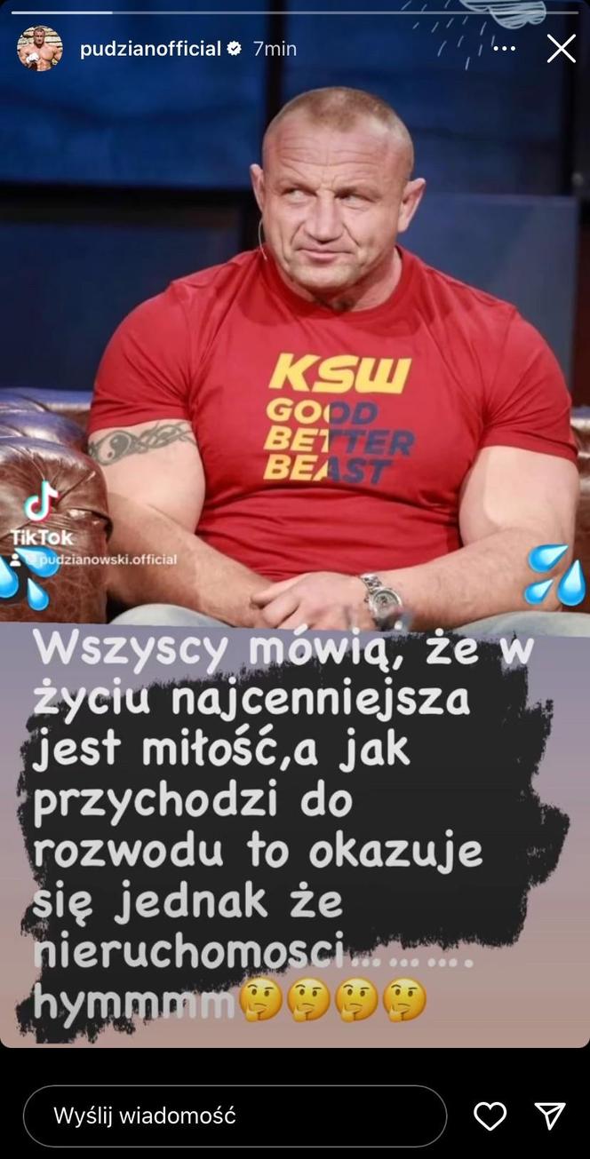 Mariusz Pudzianowski zaczął mówić o miłości