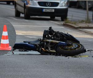 Wypadek z udziałem motocykla