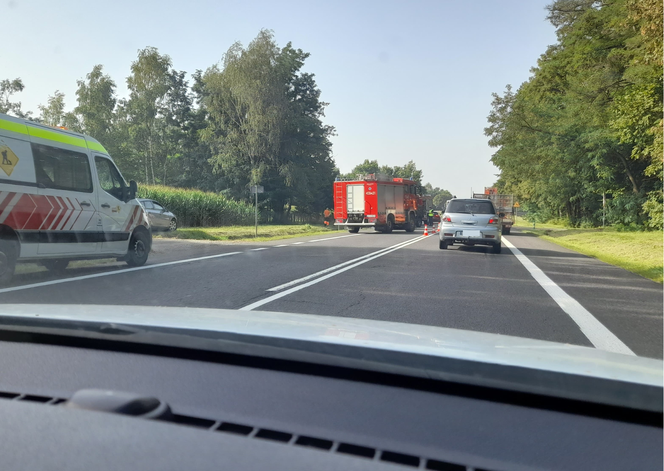 Wypadek na trasie Krasnystaw - Zamość. Jedna osoba jest ranna. Zobacz