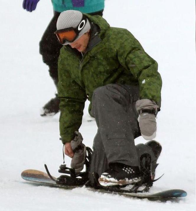 Ashton Kutcher na snowboardzie