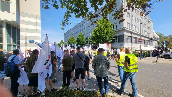 Pikieta górników i hutników w Warszawie (28.08.2025)