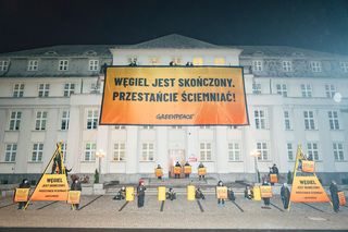 Węgiel jest skończony. Protest przed Ministerstwem Przemysłu w Katowicach 