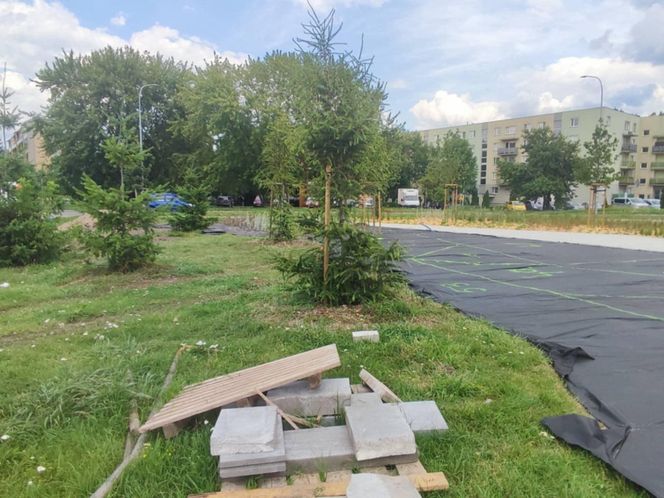 Park kieszonkowy powstający przy ul. Wyszyńskiego w Siedlcach