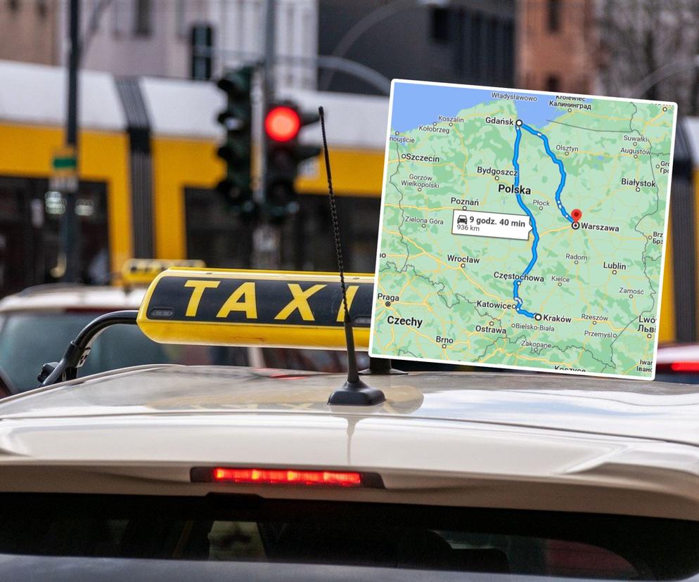 Zamówili kurs taksówką przez całą Polskę. W trakcie podróży zaatakowali kierowcę nożem 