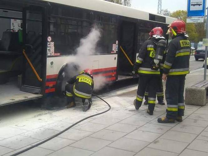 Pożar autobusu na Jagiellońskiej