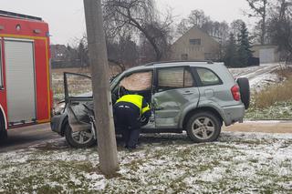 Wypadek w Brzozówce - kierowca samochodu osobowego z mandatem