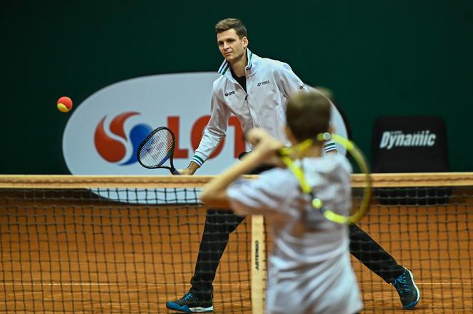 Gdańsk: Hubert Hurkacz trenował z dziećmi