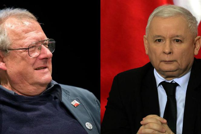 Jarosław Kaczyński i Adam Michnik 