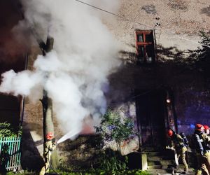 Pożar budynku wielorodzinnego w Bielsku-Białej