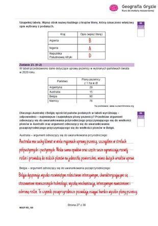 Matura 2025 geografia rozszerzona - odpowiedzi do arkusza CKE 15.05.2025 - Formuła 2023