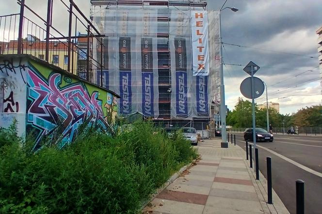 Mural z "Pleciugą" po 5 latach zniknął z kamienicy przy al. Wyzwolenia