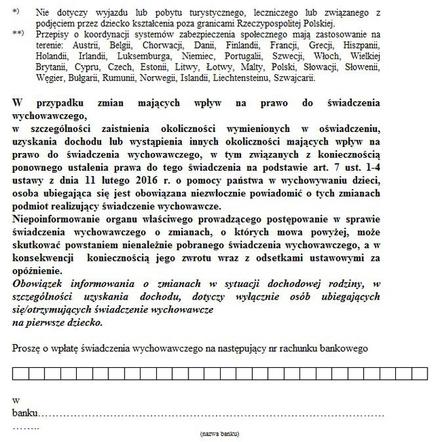 Wzór wniosku Rodzina 500+ /14