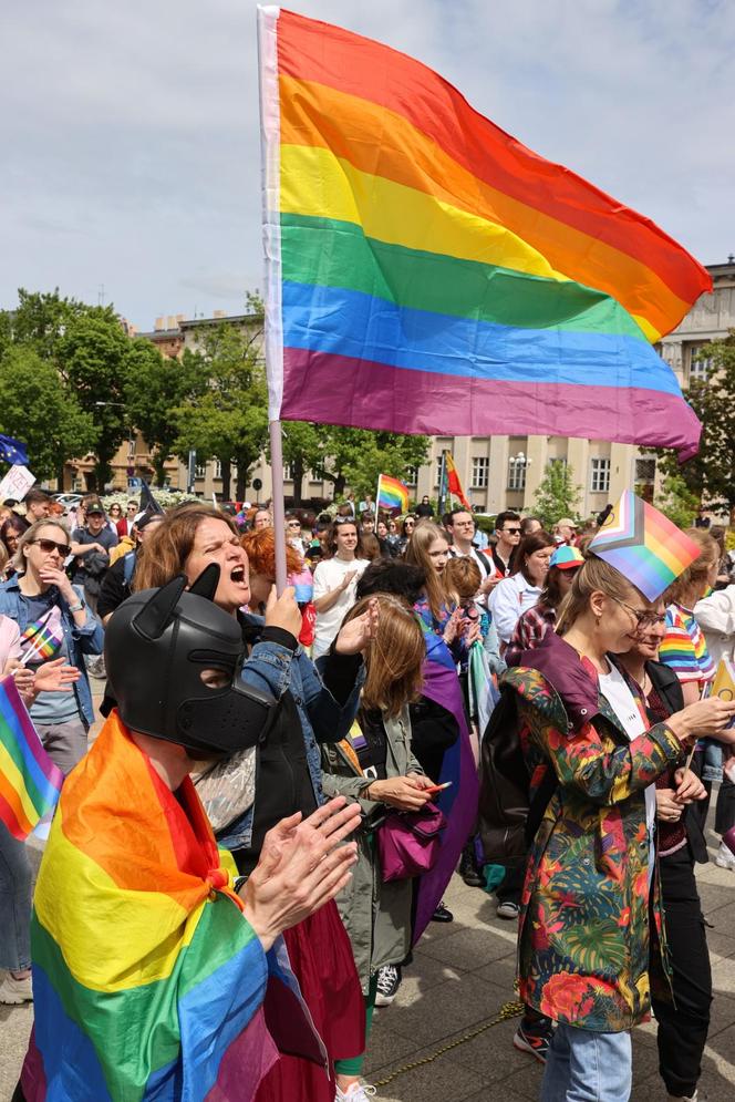 Minister ds. równości Katarzyna Kotula na Marszu Równości w Łodzi,