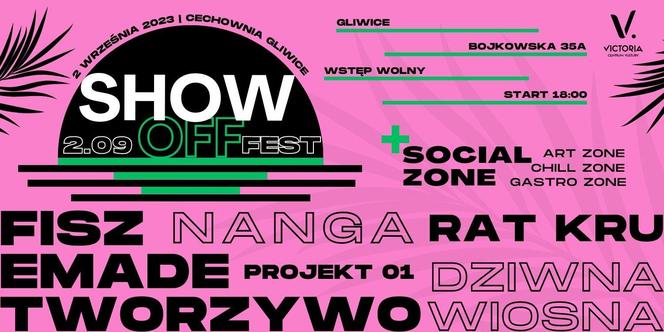 Show Off Fest w Gliwicach. Na pożegnanie wakacji w mieście zagrają m.in. Fisz Emade Tworzywo 
