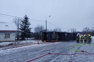 Wypadek autokaru w miejscowości Gołębie