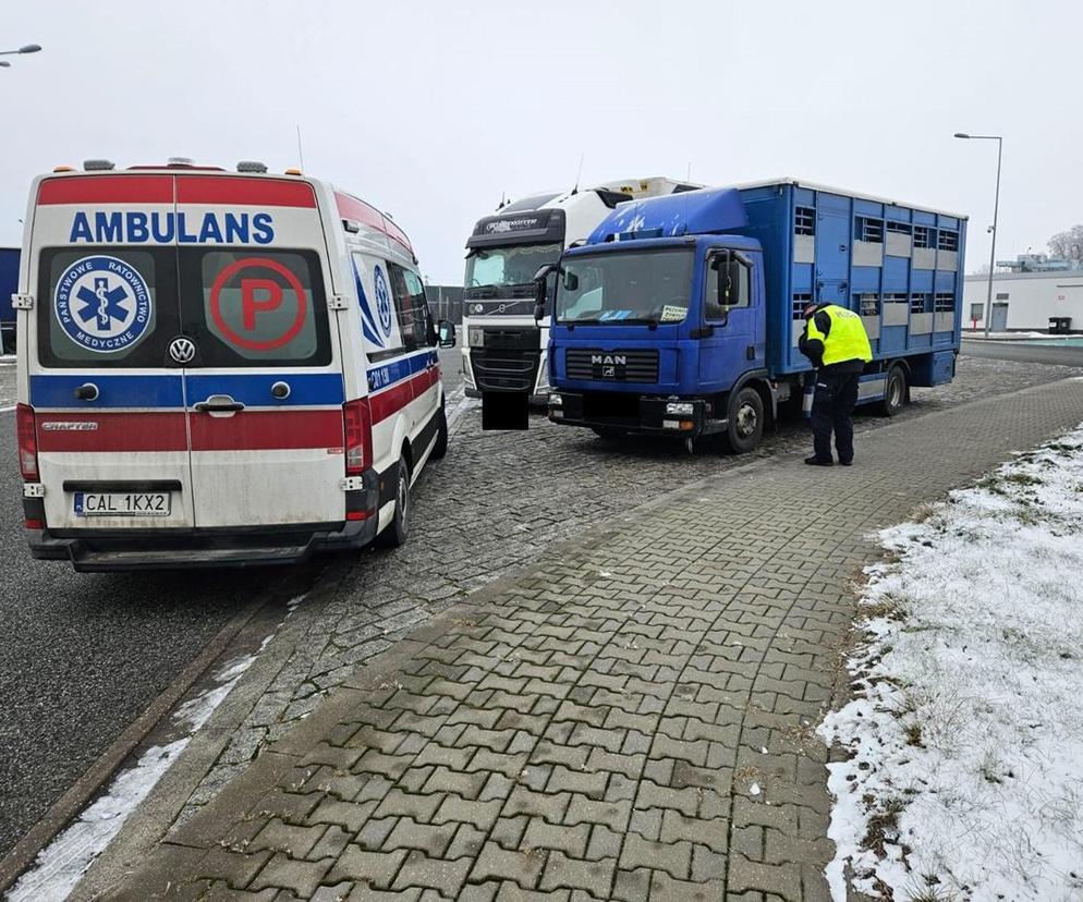 Kierowca tira chwytał się za twarz i chaotycznie gestykulował. Okazało się, że ma zawał