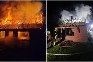 Dom stanął w płomieniach. Strażacy gasili pożar przez kilka godzin