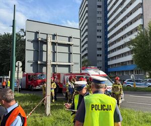 Wypadek tramwaju w Katowicach przy przystanku na ul. Chorzowskiej