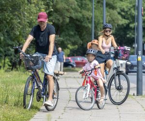 Agnieszka Kaczorowska i Marcin Rogacewicz wybrali się na rowery 
