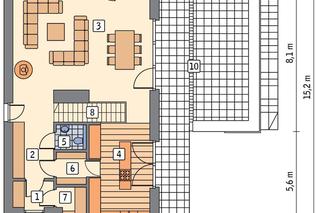 Projekt Dom na skarpie od Muratora - wizualizacje i plan