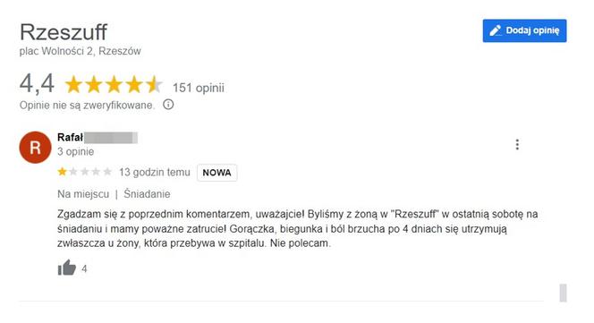 Salmonella w rzeszowskiej restauracji