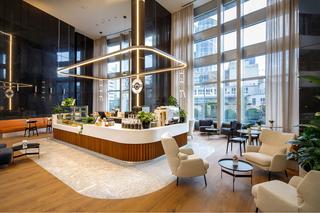 Nowa aranżacja lobby WTT Warsaw Trade Tower. Projekta lobby MIXD 