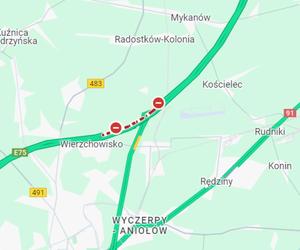 Zalana autostrada A1. Nieprzejezdne są wszystkie pasy na odcinku