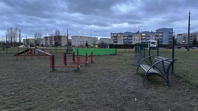 Psi park na ul. Opolczyka w Łodzi